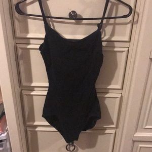 capezio black ballet leotard